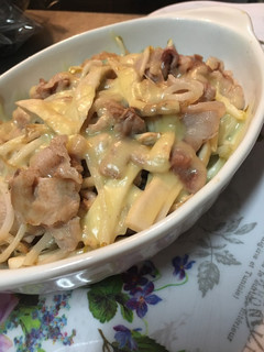 もやしと豚コマのチーズ焼き-レシピのメイン写真