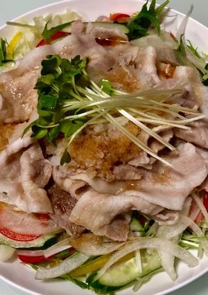 ヘルシー☆おろしぽん酢の冷しゃぶサラダ-レシピのメイン写真