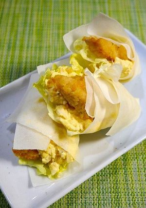 簡単！揚げない春巻き☆とり天タルタル-レシピのメイン写真