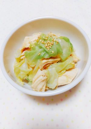 ヘルシー♪キャベツささ身のポン酢醤油和え-レシピのメイン写真