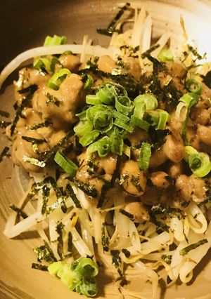 毎日の納豆●納豆ともやし炒めの前菜-レシピのメイン写真