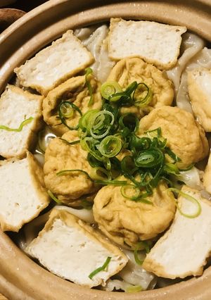 根菜と餃子・揚げ物の白菜鍋●厚揚げぐるり-レシピのメイン写真