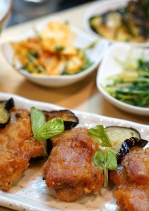 茄子と鶏肉の酢味噌かけ☆-レシピのメイン写真