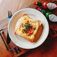 喫茶店風♥️ベーコンエッグトースト♪