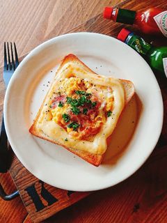 喫茶店風♥️ベーコンエッグトースト♪-レシピのメイン写真
