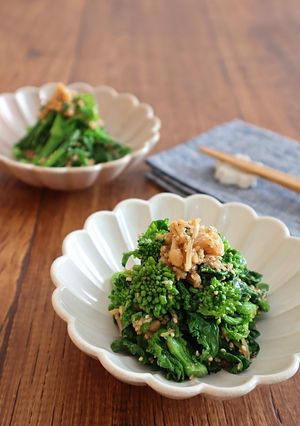 レンジで簡単☆菜の花のなめたけ胡麻和え-レシピのメイン写真