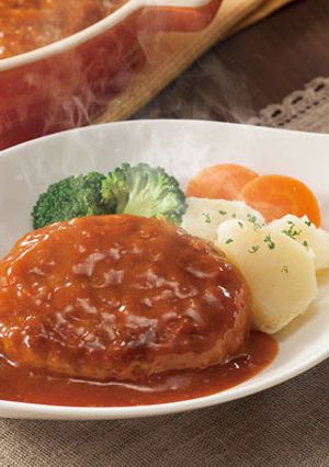 特定原材料不使用・煮込みハンバーグ-レシピのメイン写真