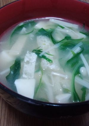 水菜と豆腐の味噌汁-レシピのメイン写真