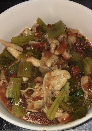 豚バラ肉とセロリのトマト煮-レシピのメイン写真