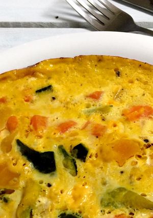 食べごたえ◎かぼちゃと人参のオムレツ-レシピのメイン写真