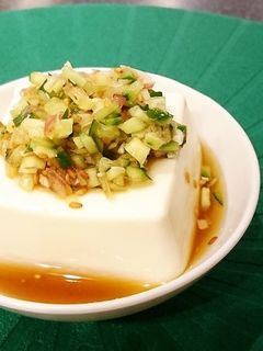 冷奴(ミョウガ胡瓜タレ)-レシピのメイン写真