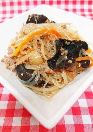 簡単☆ひき肉の春雨チャプチェ♪-レシピのメイン写真