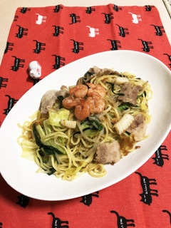 先にかた焼き麺にして♡ふっくら塩焼きそば-レシピのメイン写真