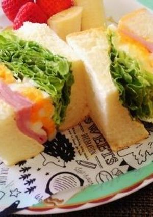 厚切り食パンｄｅミックスサンドイッチ♪-レシピのメイン写真
