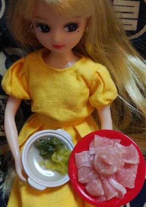 リカちゃんサイズ♡豚しゃぶꕤ*.ﾟ-レシピのメイン写真