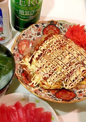 低糖質！材料少なめ！簡単！お好み焼き♡-レシピのメイン写真