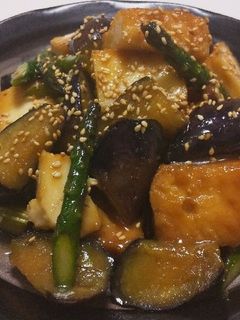 簡単節約♪厚揚げとナスの味噌炒め-レシピのメイン写真