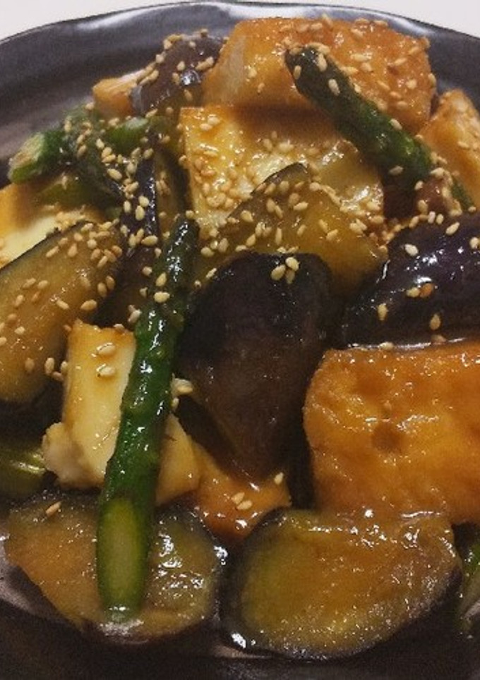 簡単節約♪厚揚げとナスの味噌炒め-レシピのメイン写真