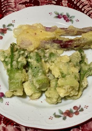 春野菜の天ぷら(タラの芽・エシャロット)-レシピのメイン写真