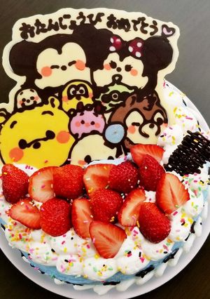誕生日に♡ツムツムケーキ♡-レシピのメイン写真
