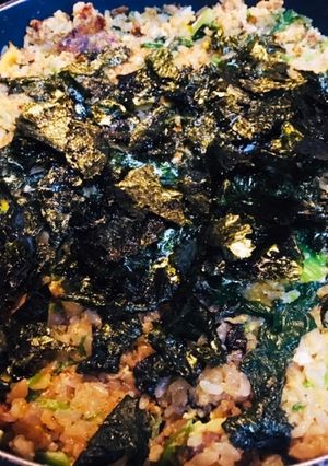 あまったおにぎりで石焼ビビンバ-レシピのメイン写真