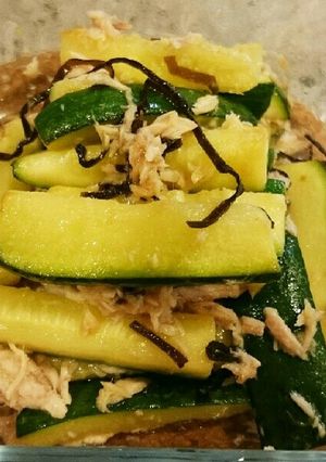 ズッキーニとツナの塩昆布和え-レシピのメイン写真