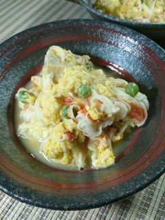 えんどう豆と高野豆腐の卵とじ-レシピのメイン写真