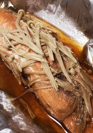 BBQで外せない☆サーモンえのき-レシピのメイン写真