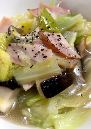 キャベツとハムのあんかけ炒め-レシピのメイン写真