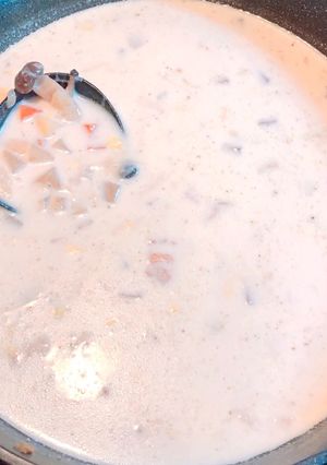 簡単あったかミルクスープ、生姜入り^_^-レシピのメイン写真