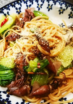 ホタルイカのペペロンチーノスパゲティ-レシピのメイン写真