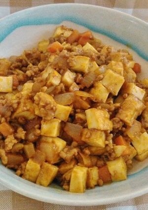厚揚げのこま切りカレー肉豆腐-レシピのメイン写真
