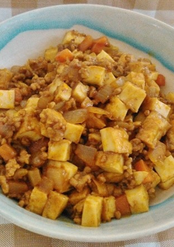 厚揚げのこま切りカレー肉豆腐-レシピのメイン写真