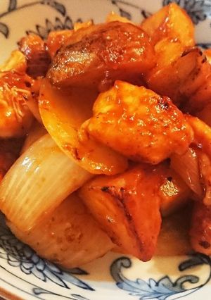 鶏肉とじゃがいもの甘酢炒め-レシピのメイン写真