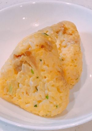 レンジで簡単！玉子チャーハンおにぎり-レシピのメイン写真