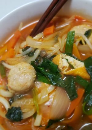 旨辛チゲうどん-レシピのメイン写真