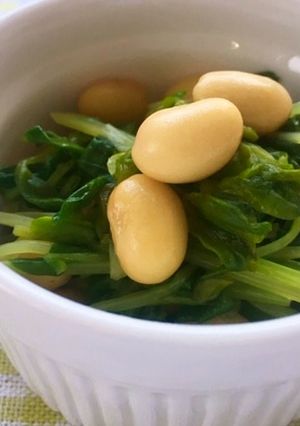 和風！釜蒸しだいずと豆苗のめんつゆオイル-レシピのメイン写真