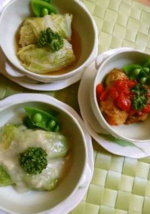 旬のキャベツでミニロールキャベツ-レシピのメイン写真