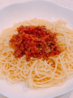 レンジで簡単、焼きそば蒸し麺でボロネーゼ-レシピのメイン写真