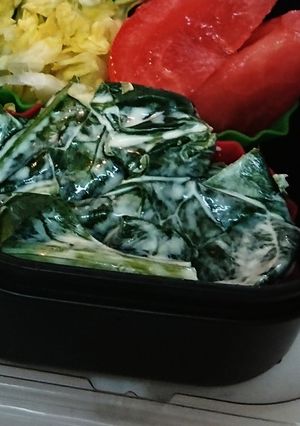 ピリ辛で美味しいほうれん草の辛子マヨ和え-レシピのメイン写真