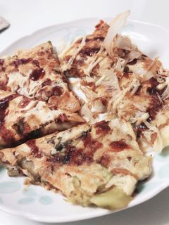 残った焼きそばでお好み焼き、HMで簡単!-レシピのメイン写真