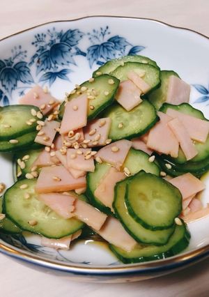 超簡単！きゅうりとハムのさっぱり酢の物♪-レシピのメイン写真