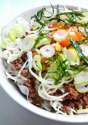 意外に合う!?豚挽きそぼろ&納豆丼☆-レシピのメイン写真