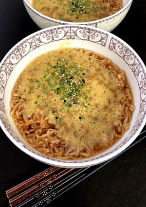 ハーフサイズ。特製納豆チキンラーメン！-レシピのメイン写真