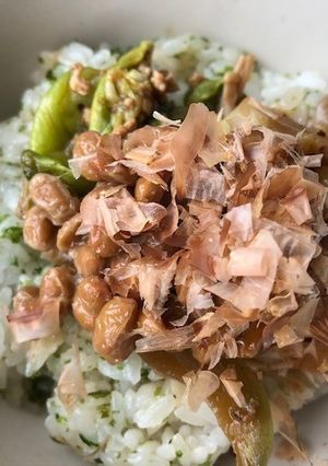 納豆と回鍋肉のご飯-レシピのメイン写真