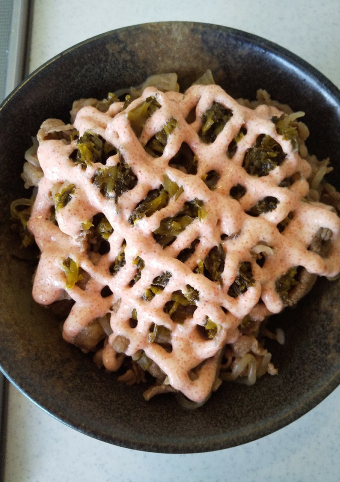 すき家の高菜明太マヨ牛丼を再現☆-レシピのメイン写真