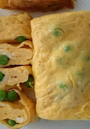 卵焼きにグリンピース-レシピのメイン写真