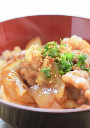 ～酸味の美～豚バラ肉のポン酢照り焼き丼！-レシピのメイン写真