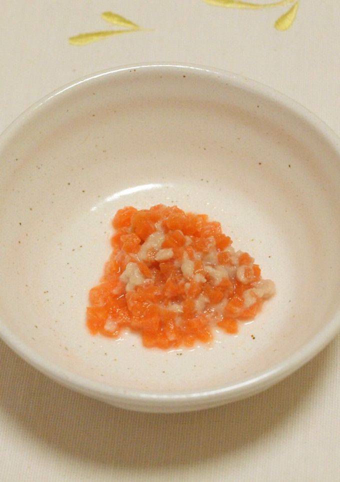 【離乳食中期】にんじんの鶏ささみ和え-レシピのメイン写真