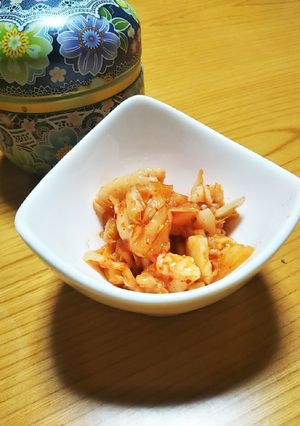 お手軽鶏皮キムチ！-レシピのメイン写真